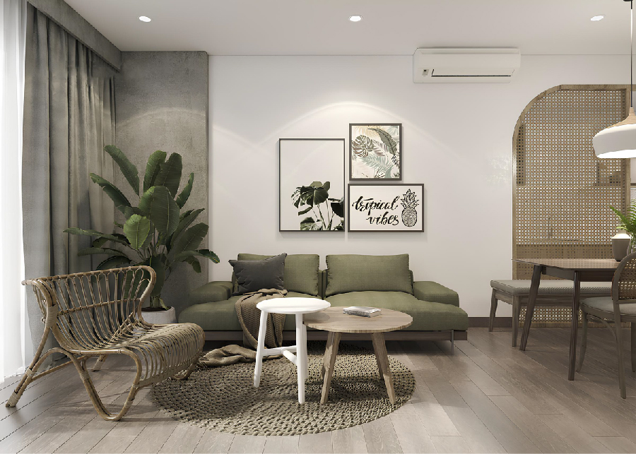 Không gian trong phong cách nội thất tropical