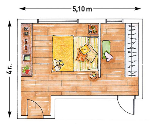 cách bố trí tủ quần áo