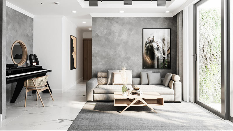 Vật liệu khi thiết kế nội thất phong cách hiện đại