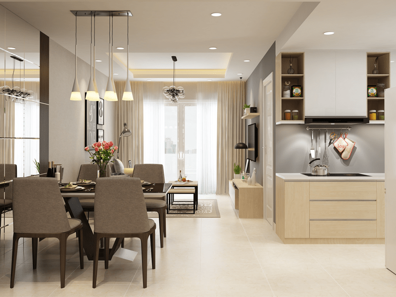 Ánh sáng trong phong cách nội thất contemporary