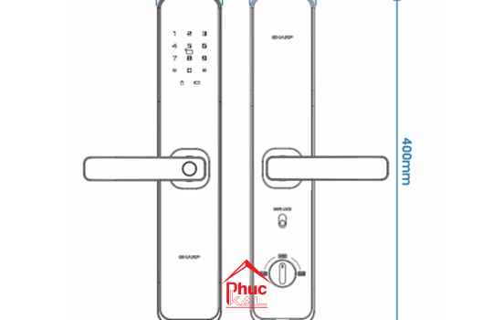 KHOÁ VÂN TAY THÔNG MINH SHARP A2-B XÁM (GRAY)