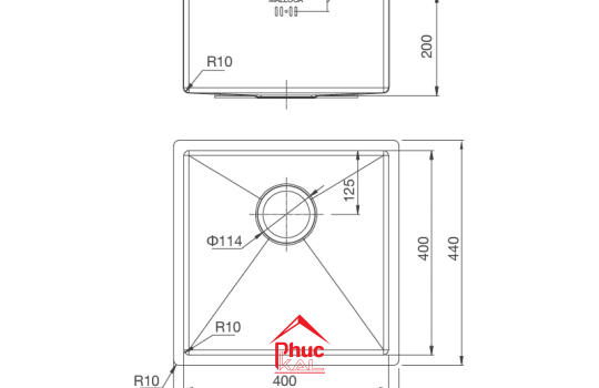 Chậu rửa chén MS 1044P