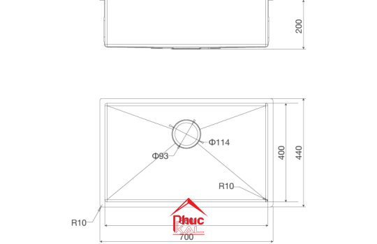 Chậu rửa chén MS 6070