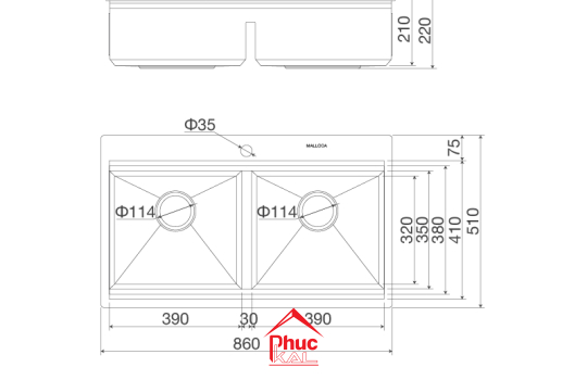 Chậu rửa chén Slide MS 862