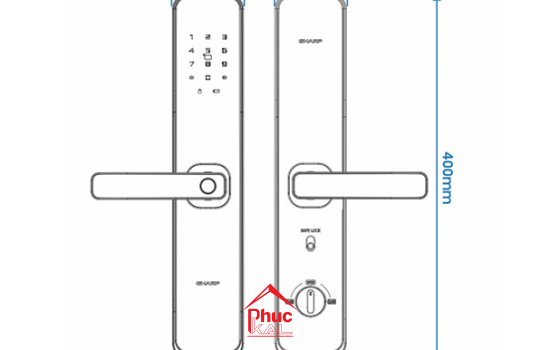 KHOÁ VÂN TAY THÔNG MINH SHARP A2-B VÀNG (GOLD)